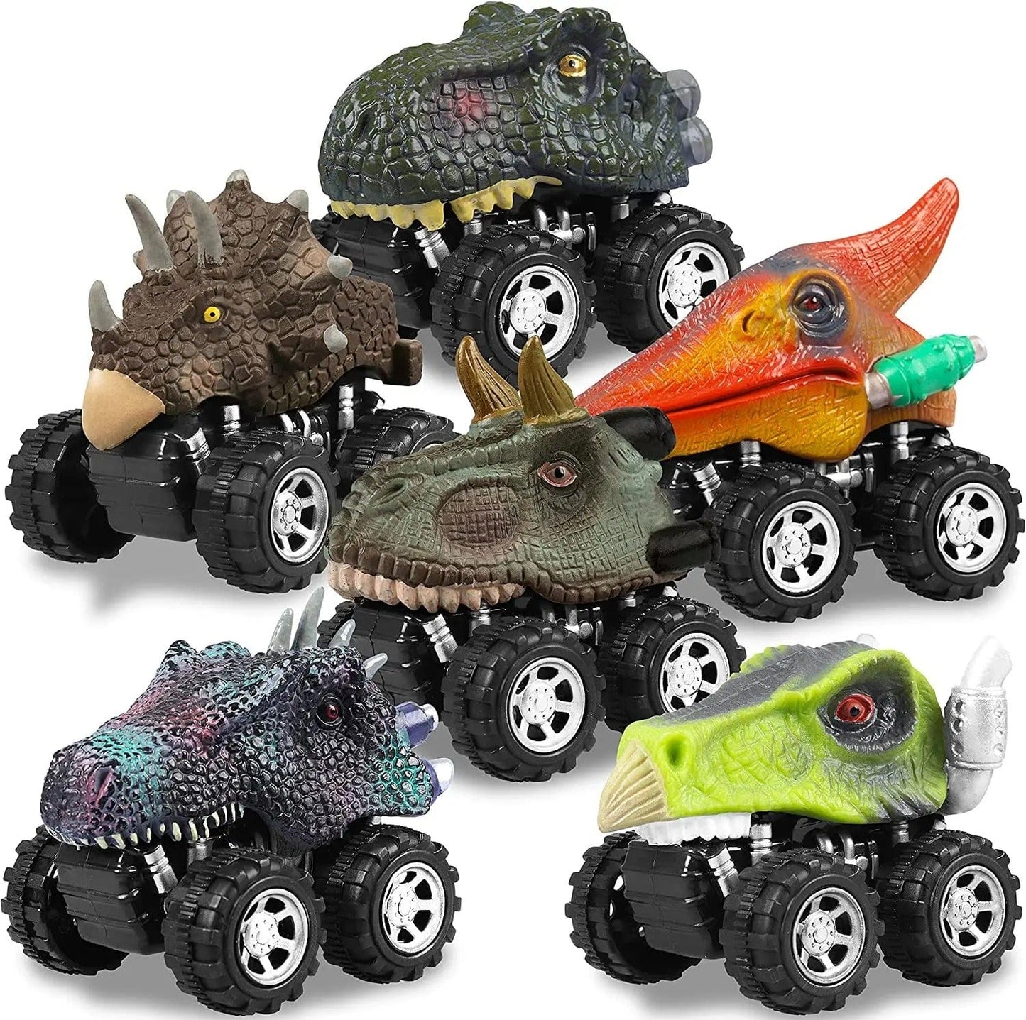 Dinosaur Truck Mini Monster Pull-Back Set