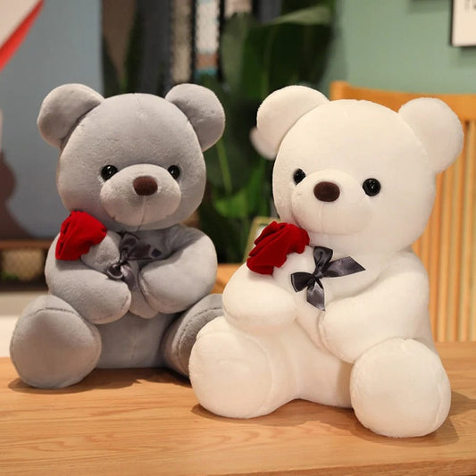 Rose Gift Stuffed Bear - Valentine's Edition