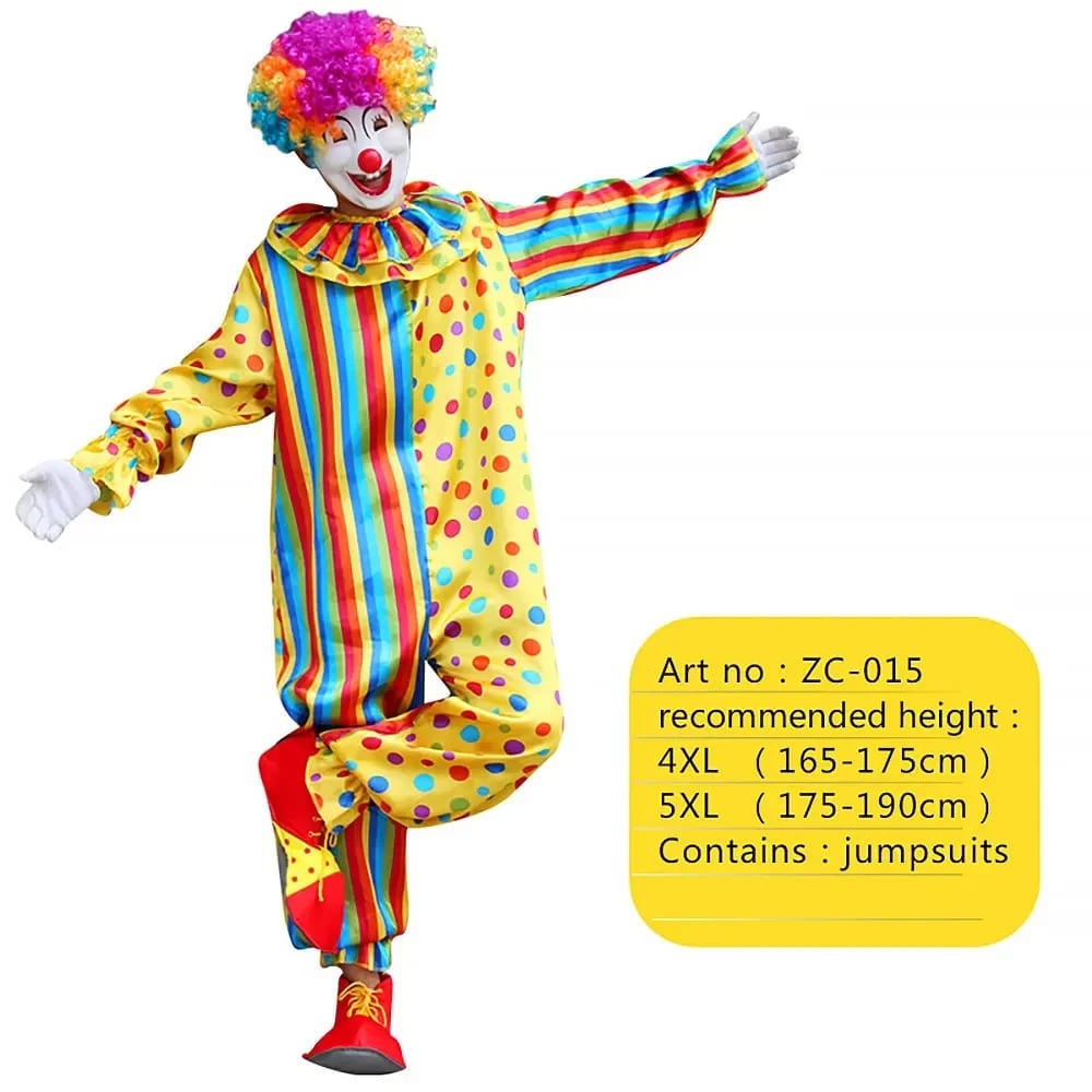 Clown Costume Fancy Dress Up TV Show Video Program Carnival Party