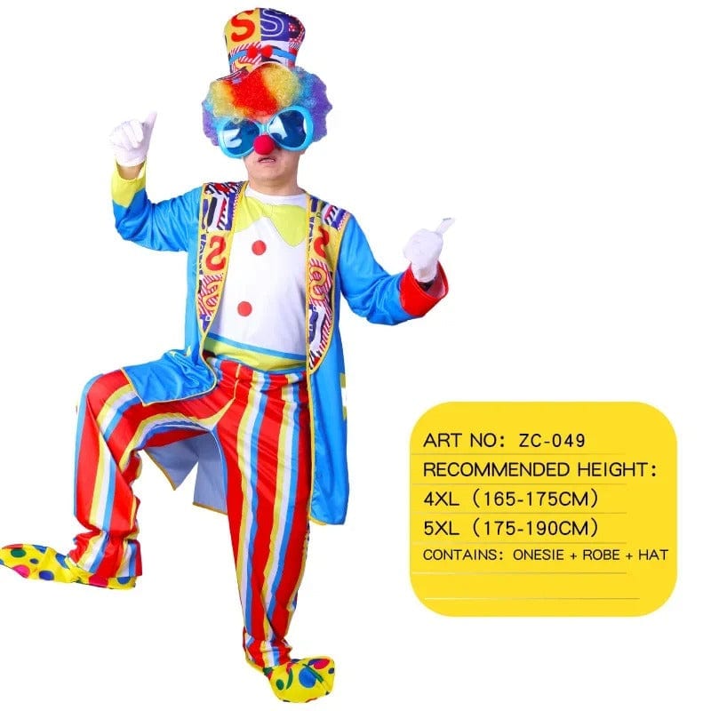 Clown Costume Fancy Dress Up TV Show Video Program Carnival Party