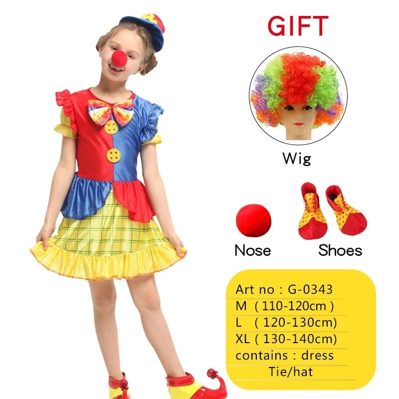 Clown Costume Kids Naughty Clown Dress Up