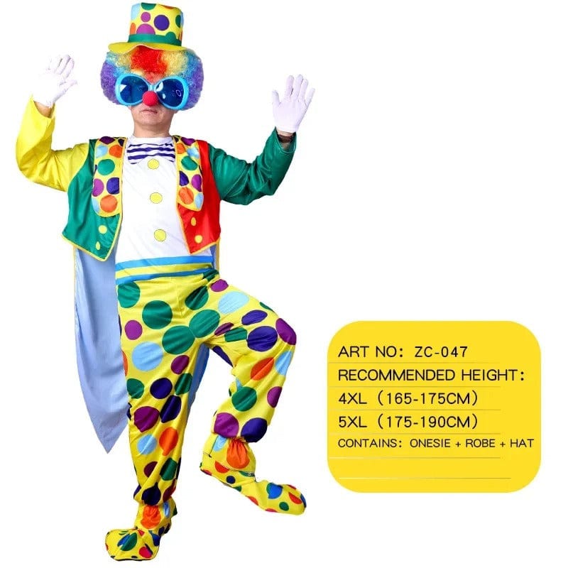 Clown Costume Fancy Dress Up TV Show Video Program Carnival Party