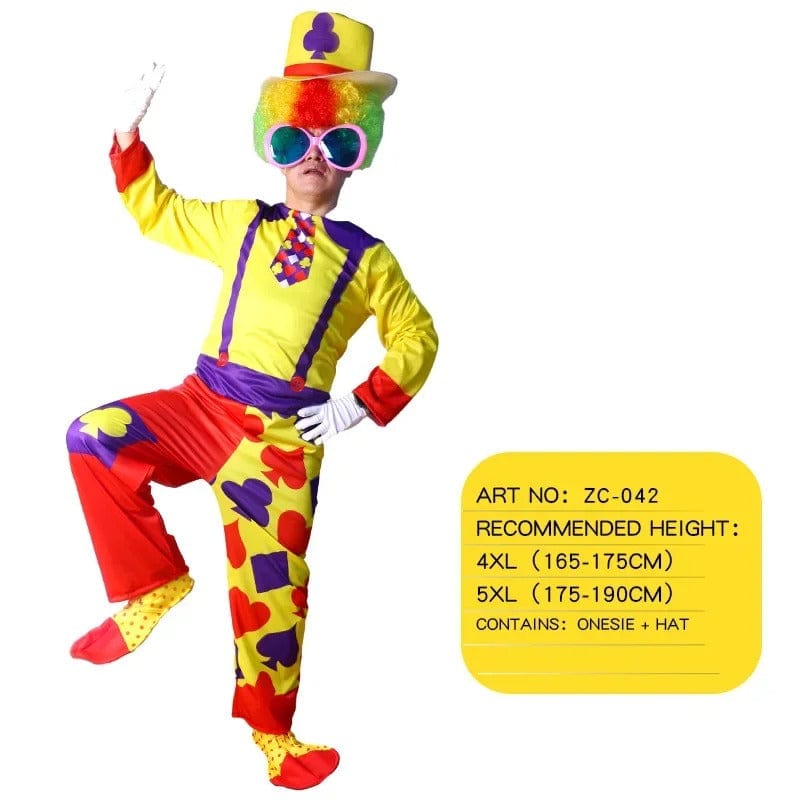 Clown Costume Fancy Dress Up TV Show Video Program Carnival Party