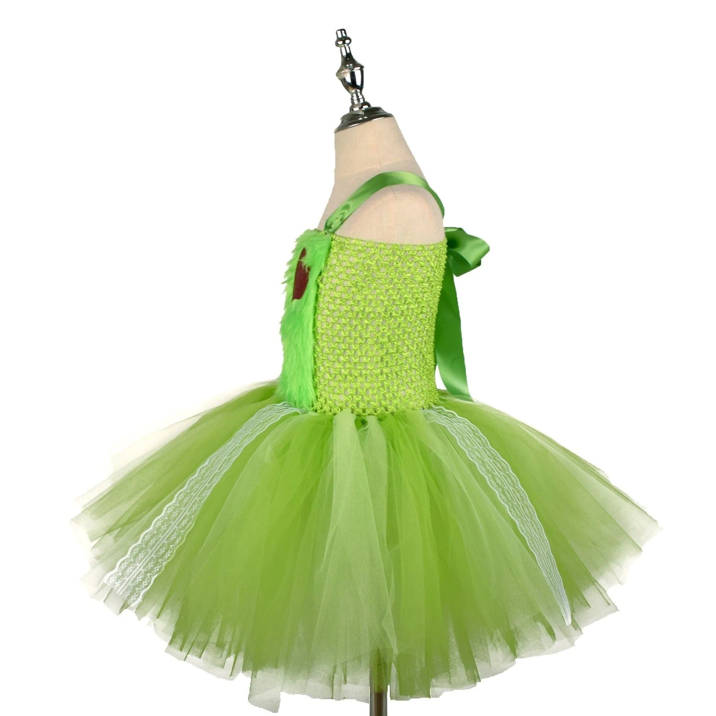 Kids Grinch Costume Tutu Dress with Hat