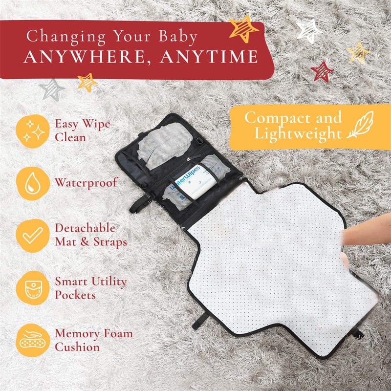 2-in-1 Portable Changing Pad with Bottle Holder