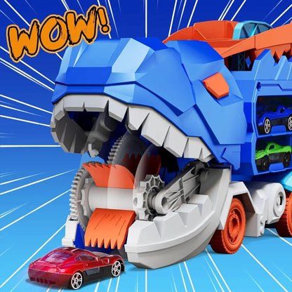 Dinosaur Truck Blue: Sliding Car Launcher