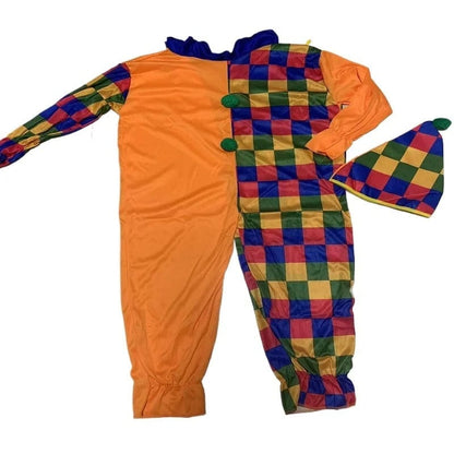 Clown Costume Kids Magic Game Party Show Jumpsuits