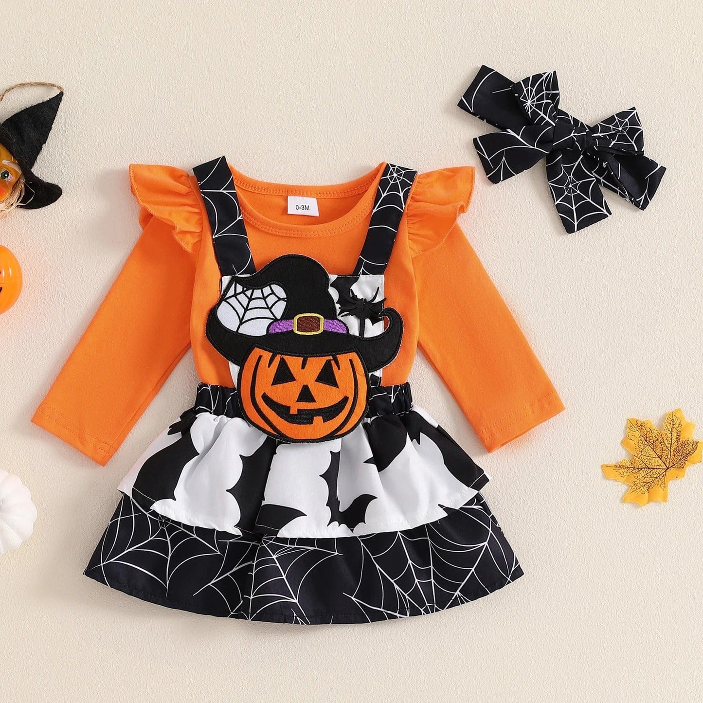 Baby Halloween Costume Sets Romper Bat Pumpkin Ghost