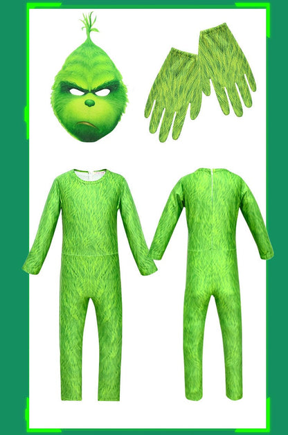 Grinch Costume Kids Full Costume Set