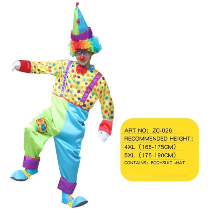 Clown Costume Fancy Dress Up TV Show Video Program Carnival Party