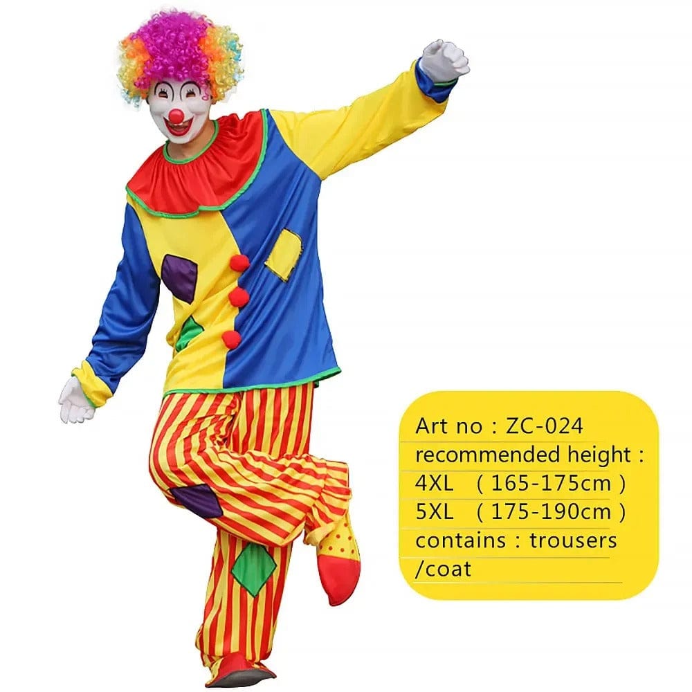 Clown Costume Fancy Dress Up TV Show Video Program Carnival Party