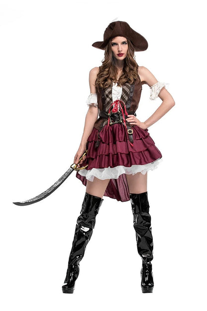 Pirate Costume Women Buccaneer Captain Outfit