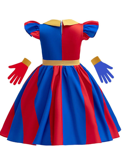 Clown Costume Kids Carnival Easter Pomni Role Playing Girls