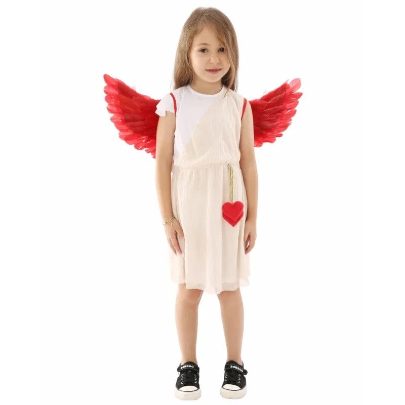 Angel Costume Kids Cute Cherub Red Wing