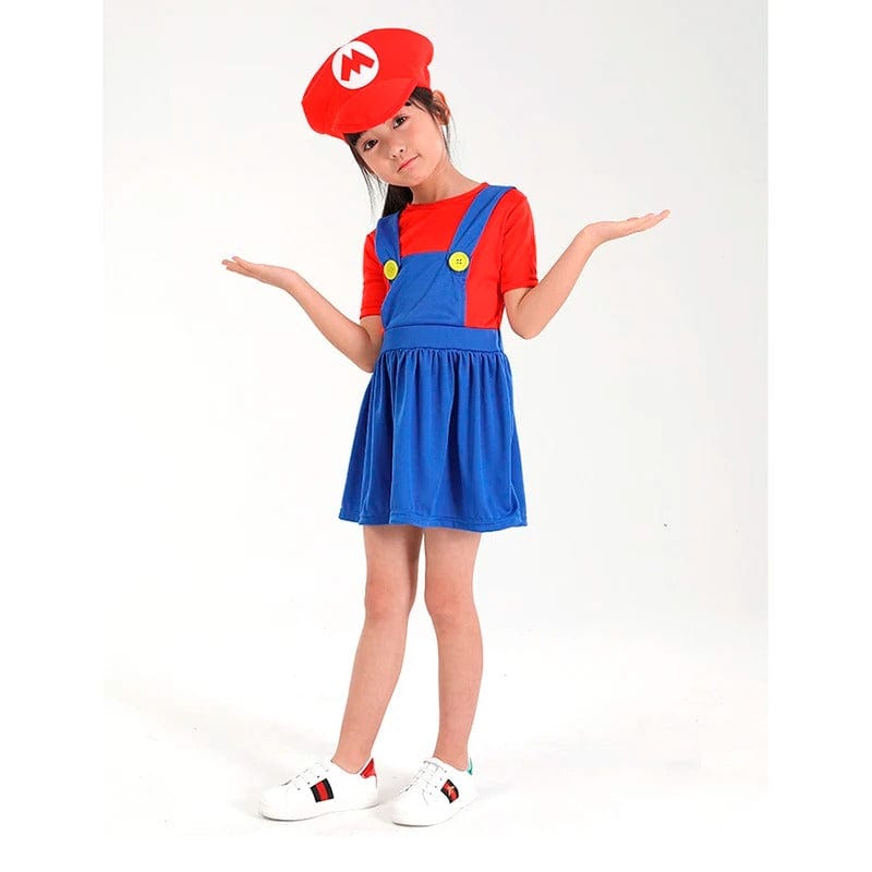 Clown Costume Kids Anime Game Cosplay Super Luigi Mari Brothers