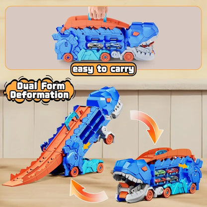 Dinosaur Truck Blue: Sliding Car Launcher