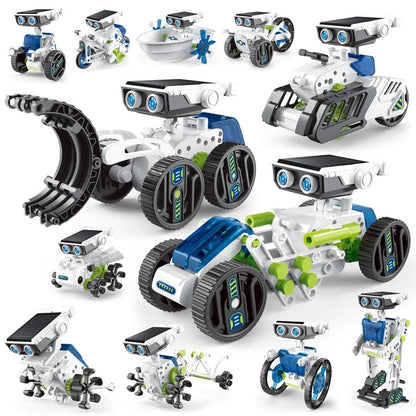 TechRobo Builder – 12-in-1 Solar STEM Robot Kit