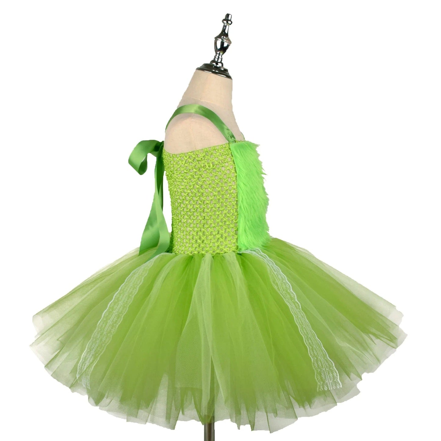 Kids Grinch Costume Tutu Dress with Hat