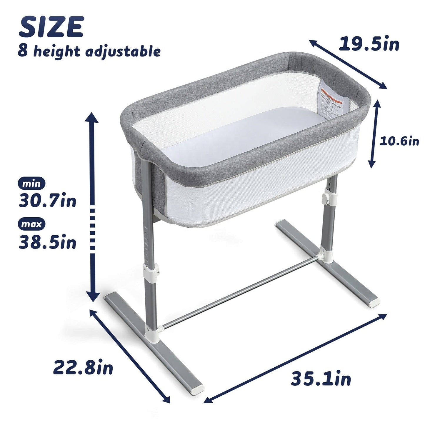 DreamNest 3-in-1 Adjustable Baby Bassinet