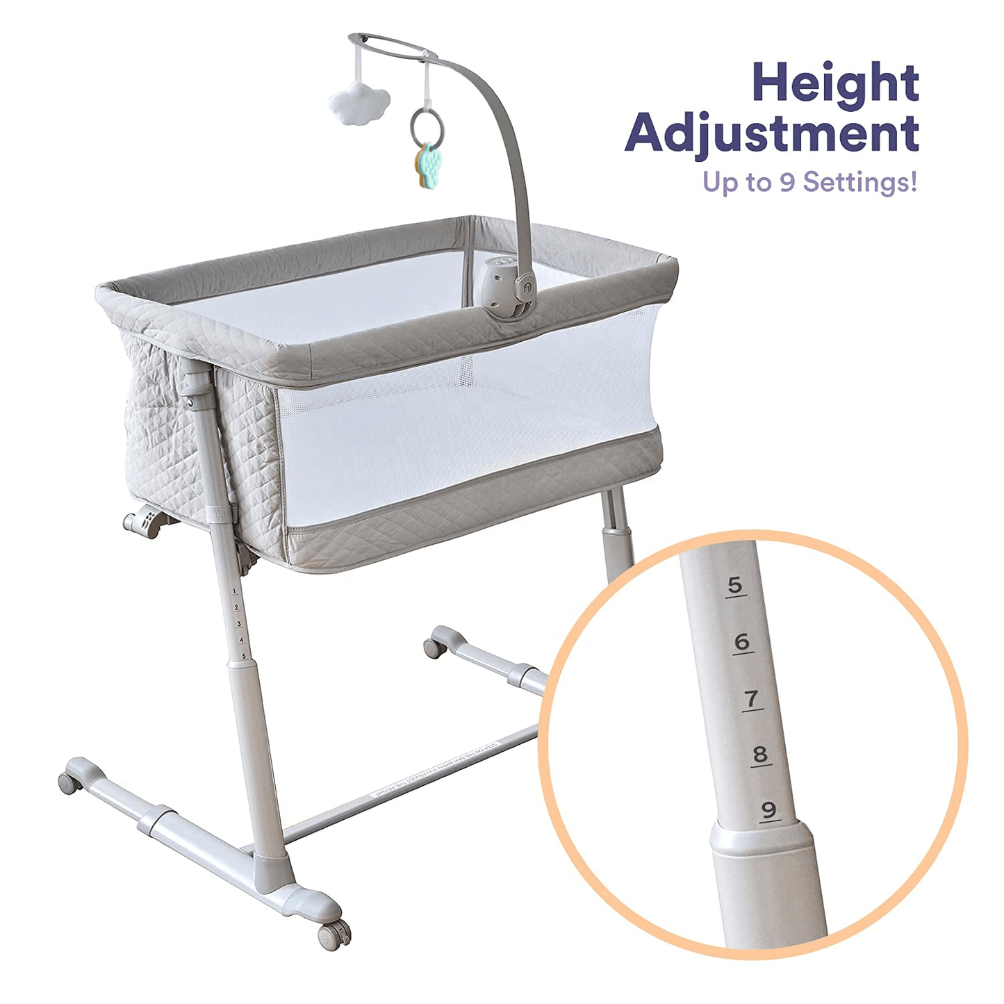 Adjustable Baby Bassinet for Co-Sleeping