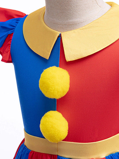 Clown Costume Kids Carnival Easter Pomni Role Playing Girls