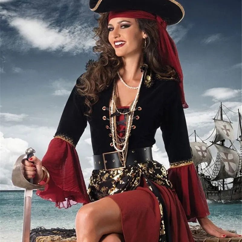 Pirate Costume Women Caribbean Captain