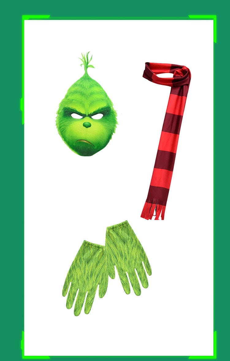 Grinch Costume Kids Full Costume Set