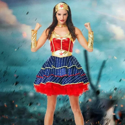 Wonder Woman Costume - Elegant Superheroine Dress