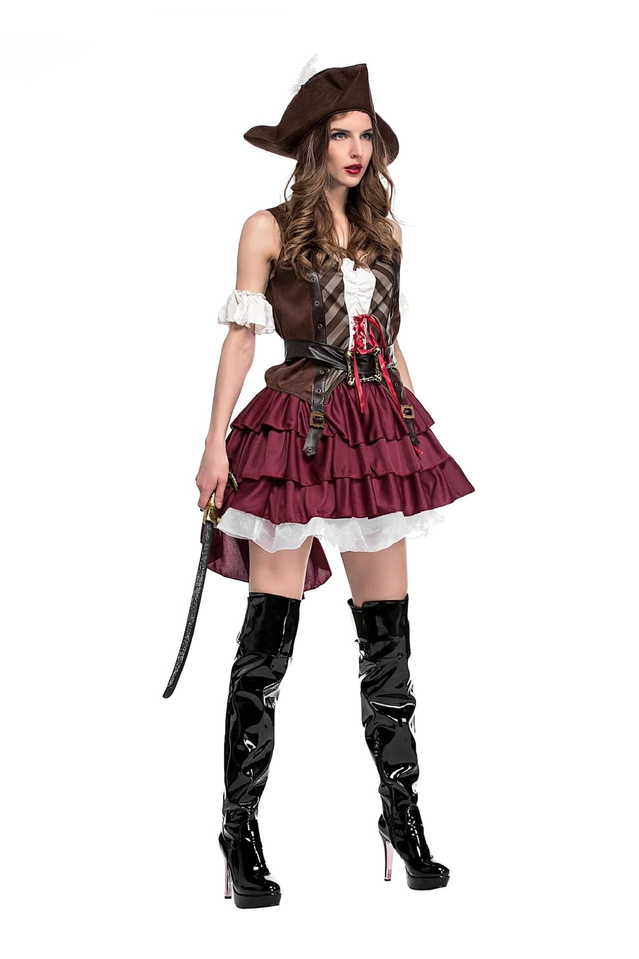 Pirate Costume Women Buccaneer Captain Outfit