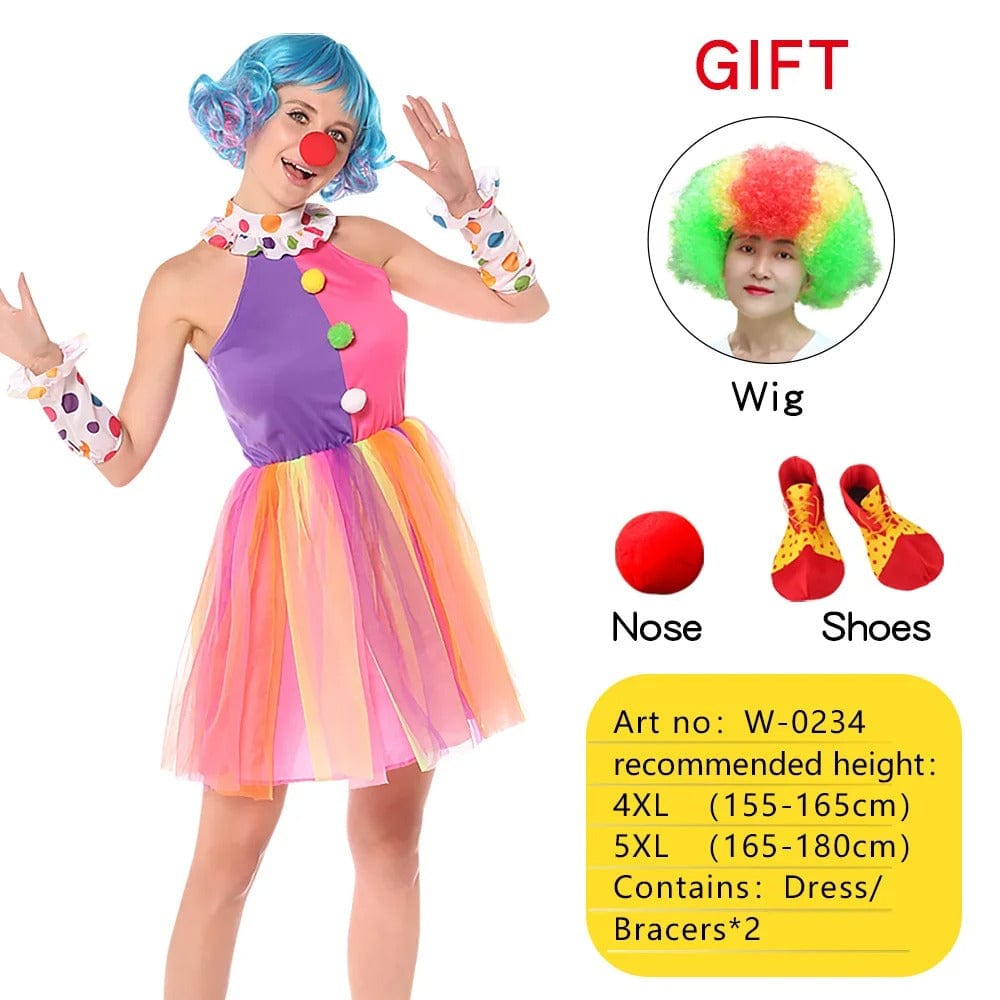 Clown Costume Rainbow Circus