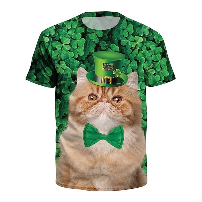 St. Patrick’s Day Cat Tee – Irish Vibes Purrsonified