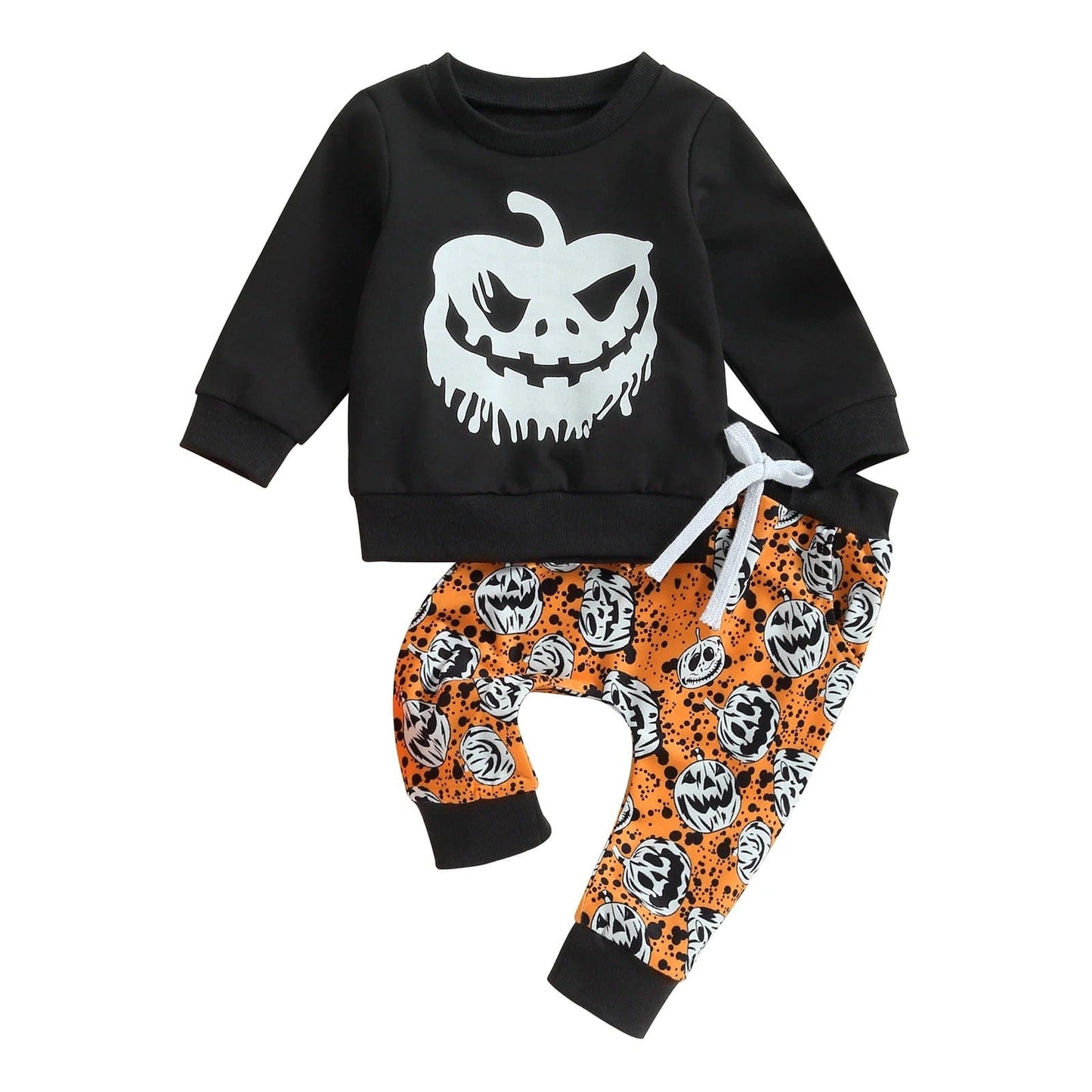 Baby Halloween Costume Sets Ghost Pumpkin Plaid Print Long Sleeve