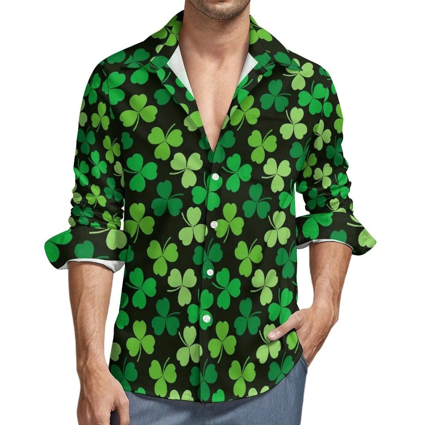 St. Patrick's Day Shamrock Style Green Shirt