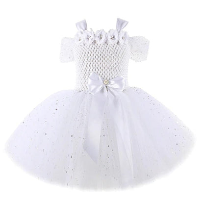 Angel Costume Kids Sparkling White Tutu