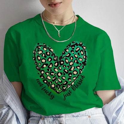 Women's St. Patrick's Day Graphic Tee - Lucky Heart Design