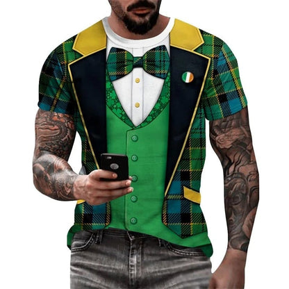 St. Patrick's Day Shamrock Style Men's Shirt