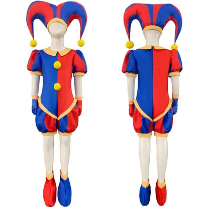 Clown Costume Kids Pomni Clown Costume for Adult Kids