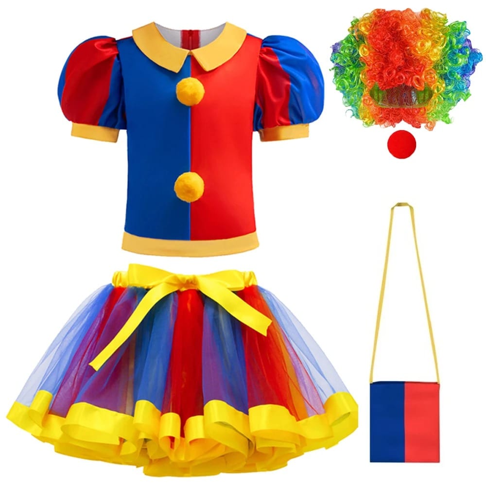 Clown Costume Kids Fashion Amazing Circus Cosplay