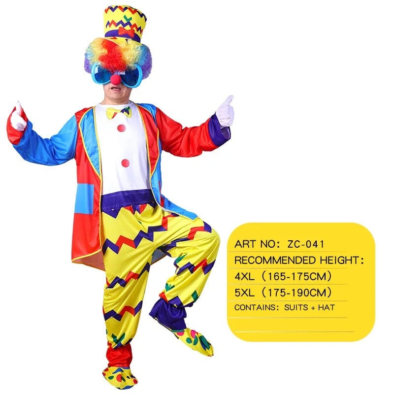 Clown Costume Fancy Dress Up TV Show Video Program Carnival Party