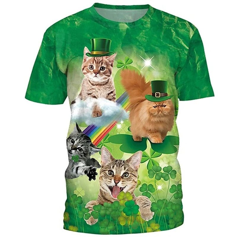 St. Patrick’s Day Cat Tee – Irish Vibes Purrsonified