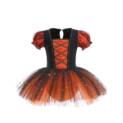 Witch Costume Girls Halloween Sequin Dress