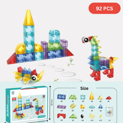 DIY Transparent Magnetic Blocks Building Set