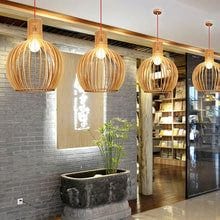Artisan Crafted Wooden Pendant Light
