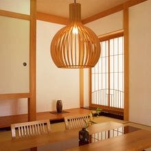 Artisan Crafted Wooden Pendant Light