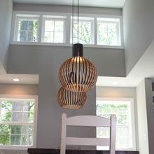 Artisan Crafted Wooden Pendant Light