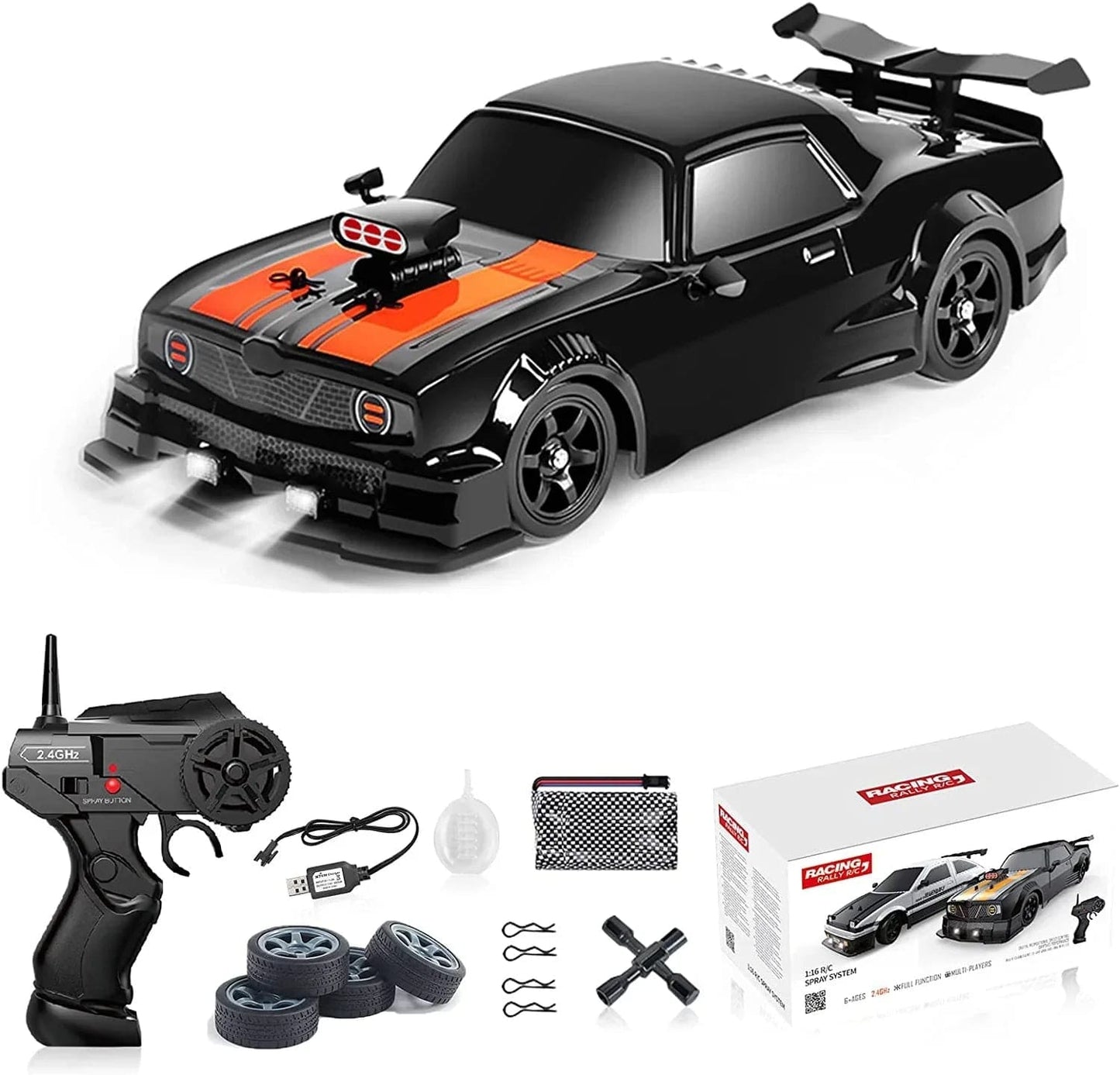 4WD High-Speed RC Drift Car with Smoke Spray