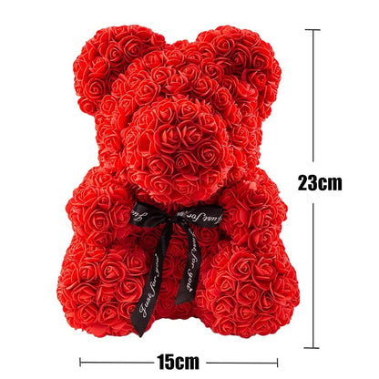 Rose Bear Radiance Gift Box with Lights