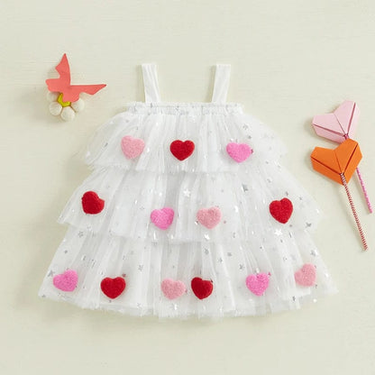 Baby Valentine's Day Heart Tulle Dress