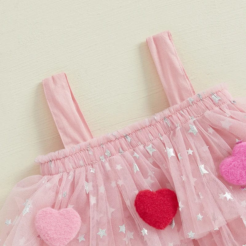 Baby Valentine's Day Heart Tulle Dress