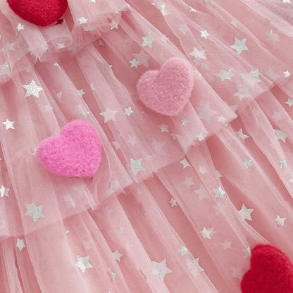 Baby Valentine's Day Heart Tulle Dress